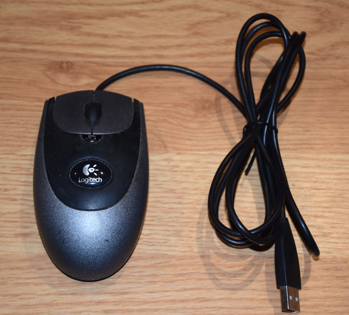 Vintage Logitech MX300 Optical Mouse Black/Silver Rare – Tested & Working