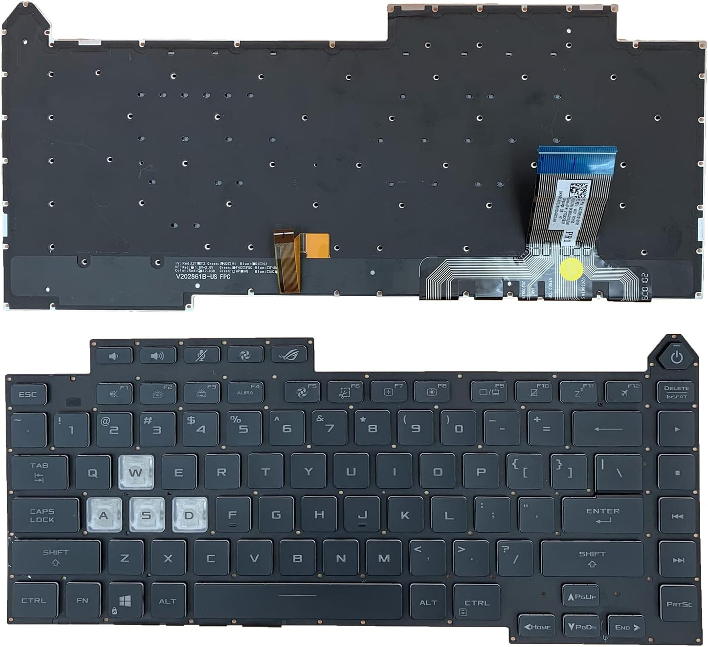 Laptop Replacement US Layout Colorful Backlight Keyboard for Asus Rog Strix G...