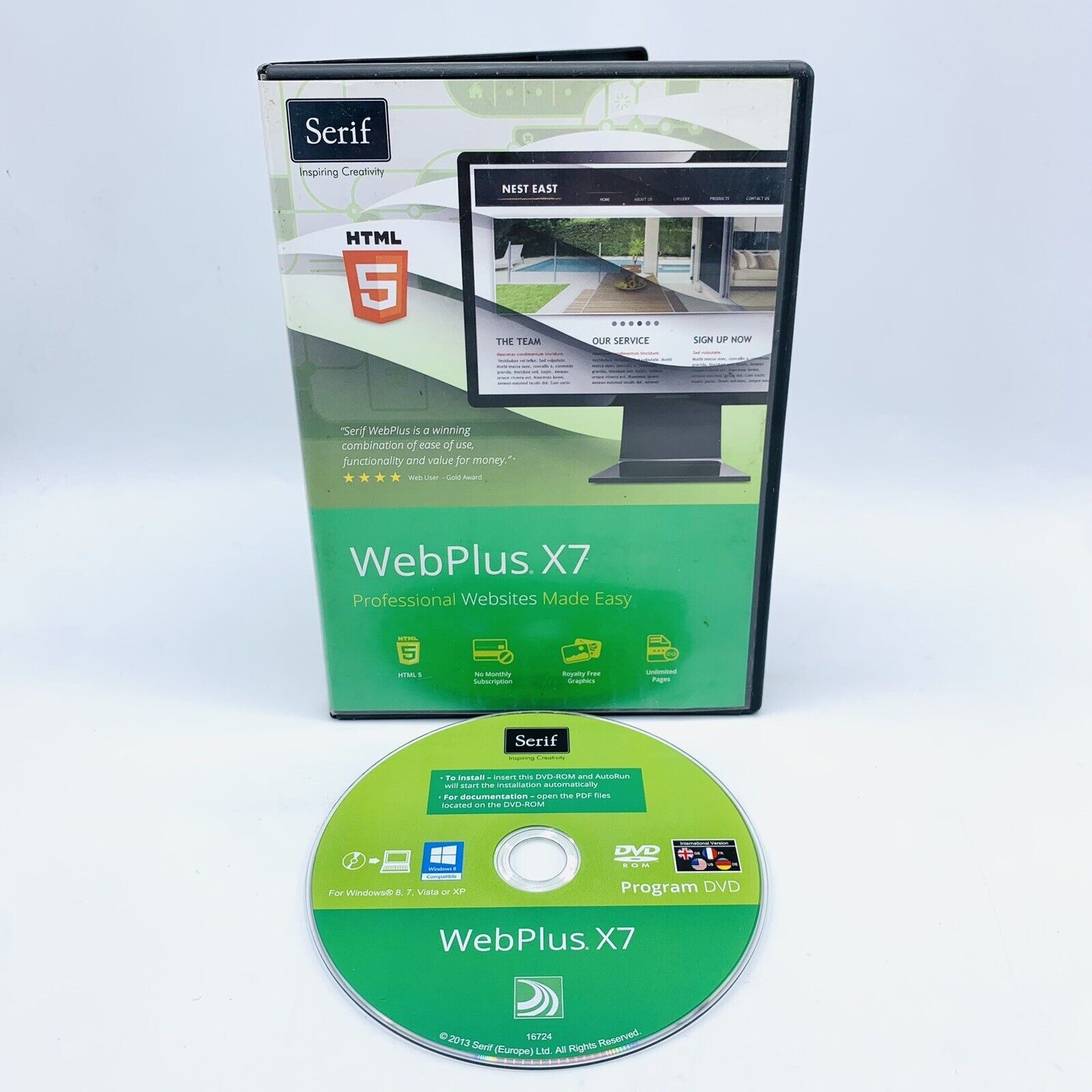 WEBPLUS X7 PC/Windows Software Serif HTML5 Professional Websites Made Easy