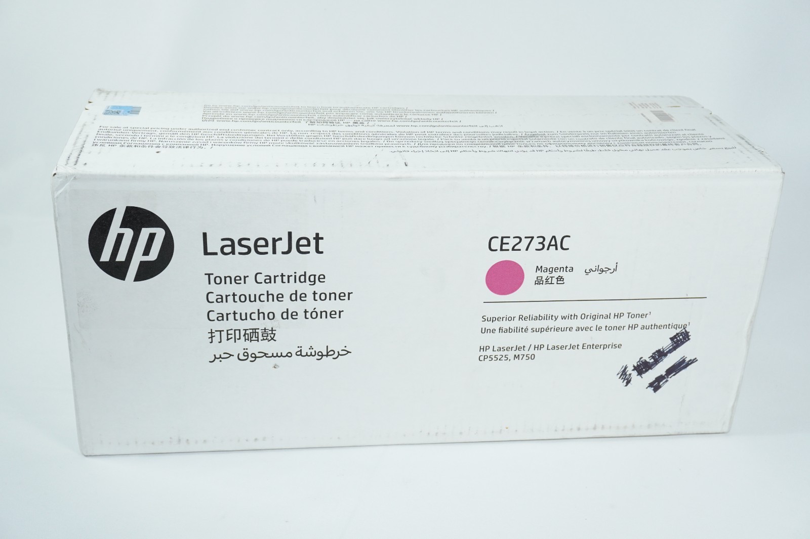 Genuine HP 650A CE273AC Magenta Toner Cartridge CP5525 M750 New Sealed OEM