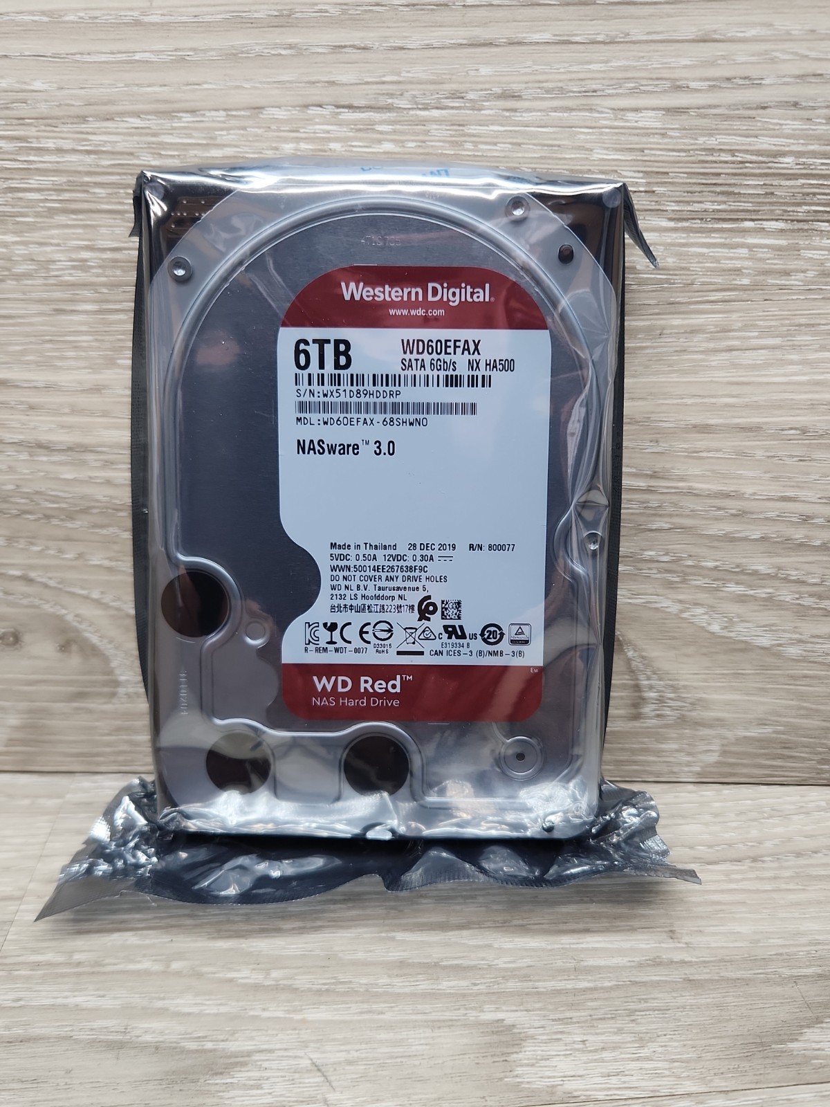 For Western Digital 6TB WD60EFAX 5400 RPM SATA 6Gbs 3.5" NAS HDD Hard Disk Drive