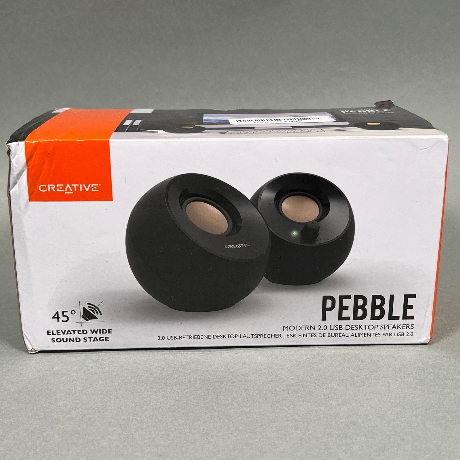 Creative Labs PEBBLE Modern 2.0 USB Powered Desktop Laptop Speakers SEALED