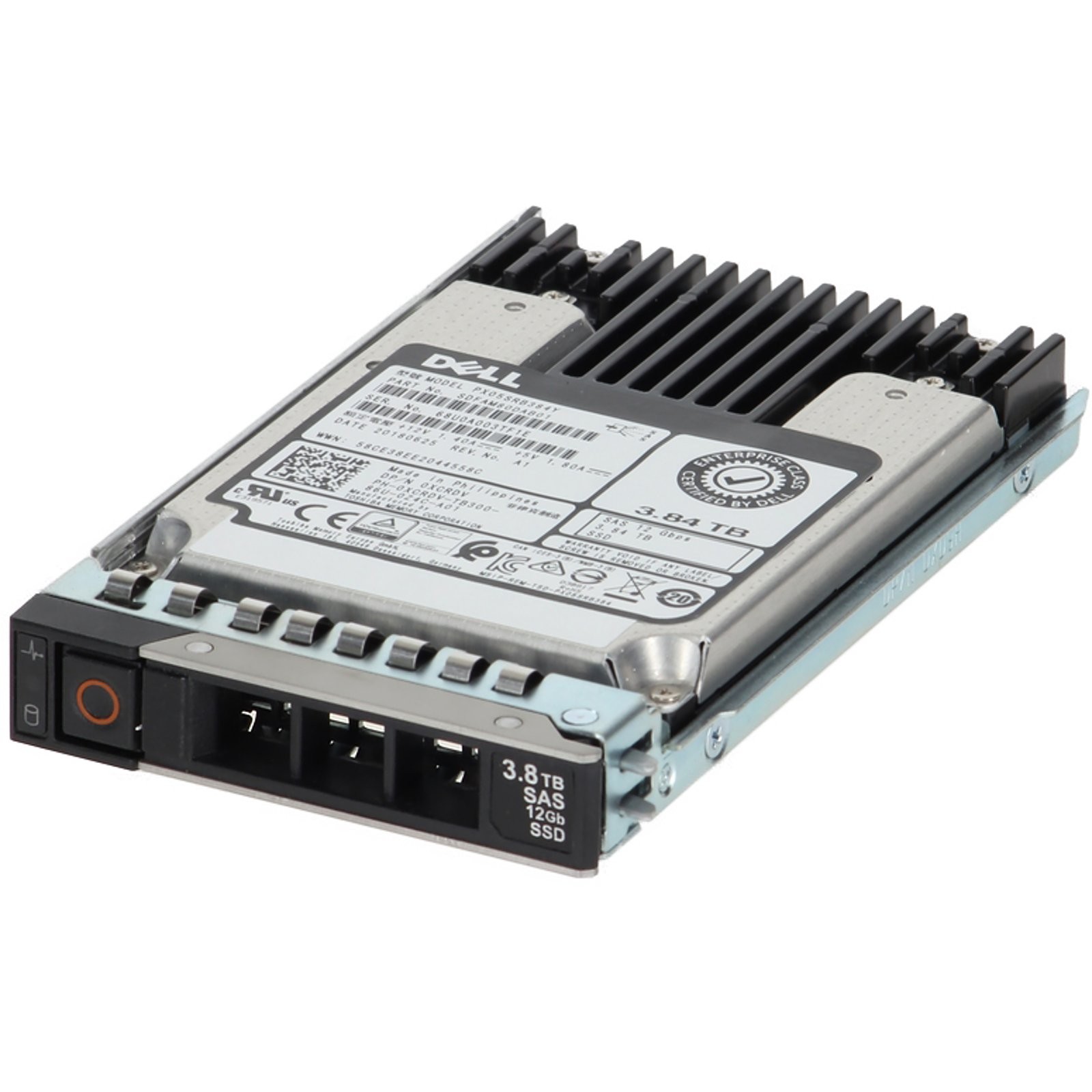 XCRDV Dell 3.84TB 12Gbps SAS RI MLC 2.5 SSD PX05SRB384Y CPO -R
