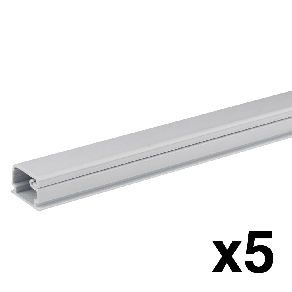 Construct Pro™ Raceway Cable Covers (4ft Sections x 1.38in, 5-Pack, White)
