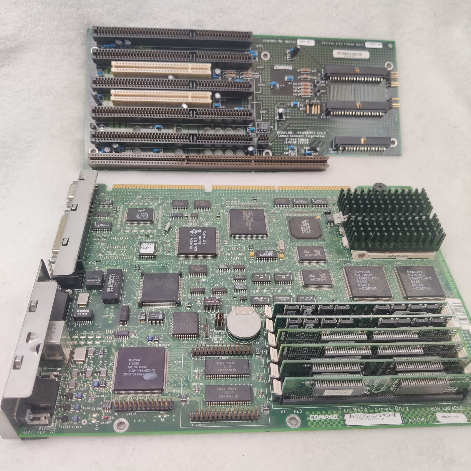 Compaq Deskpro 5100 100Mhz Motherboard Backplane Memory vintage desktop