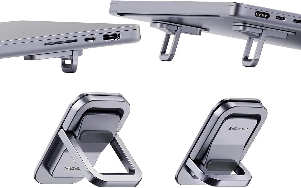 Hagibis Laptop Stand Adjustable Height for Desk, Portable Invisible Laptop Riser