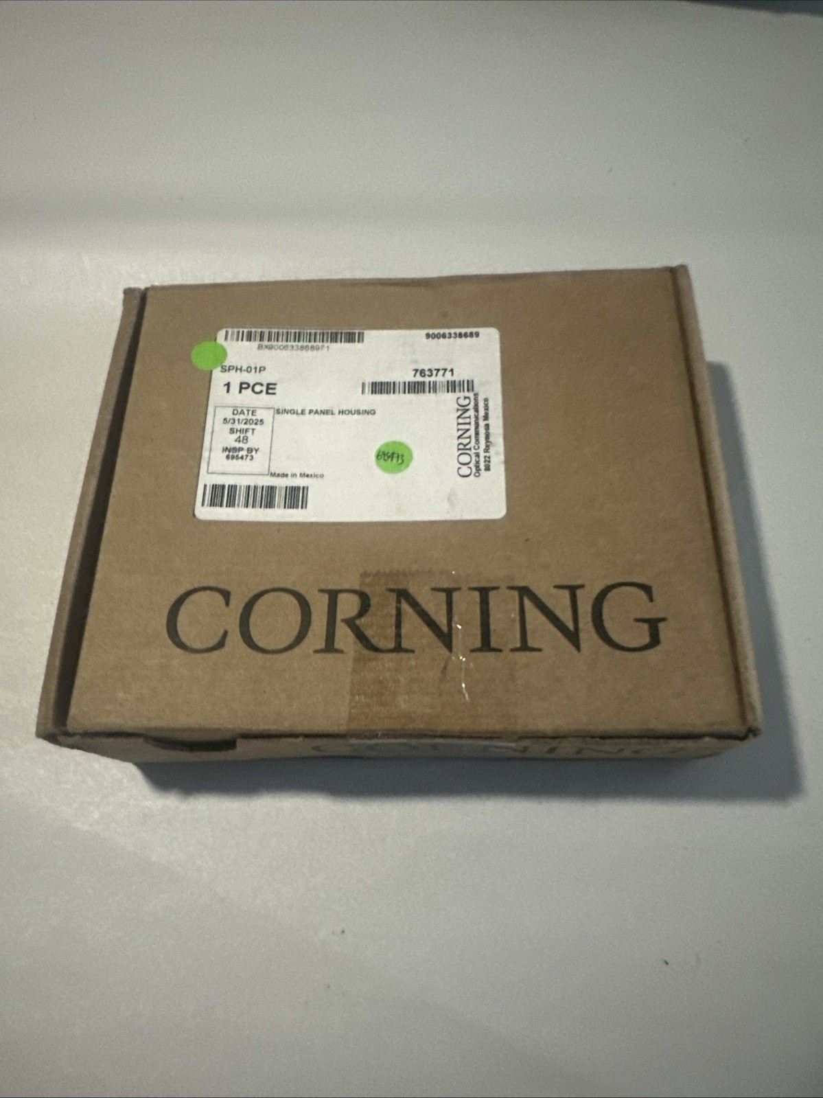 Corning SPH-01P 763771 Single Panel Fiber Optic Housing Wall Mount New Open Box