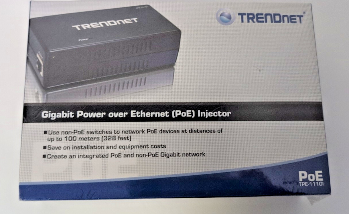 TRENDnet Gigabit Power Over Ethernet (PoE) Injector  TPE-111GI
