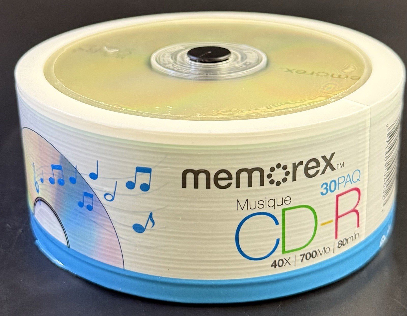 Memorex Music CD-R 40X, 80 Minute, 700MB, 30-Pack Spindle Sealed. Vj03