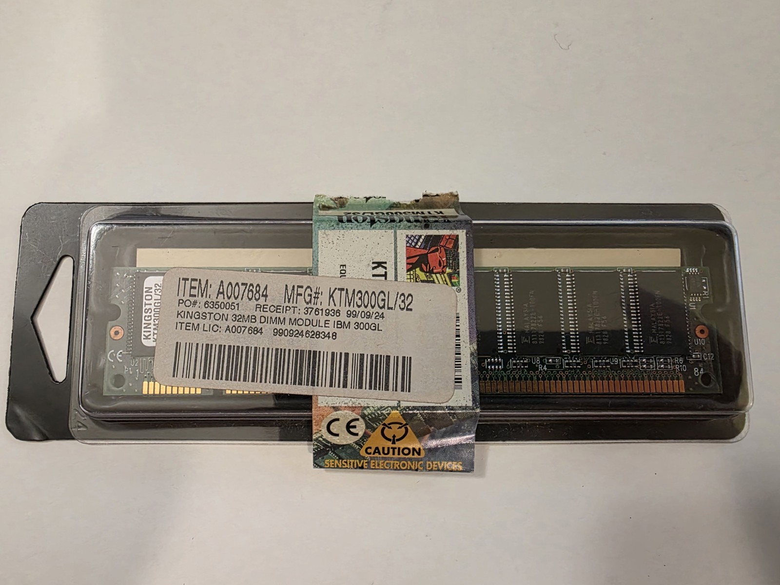 Kingston KTM300GL/32 32MB PC66 168-Pin SDRAM DIMM Memory IBM PC 300GL Vintage