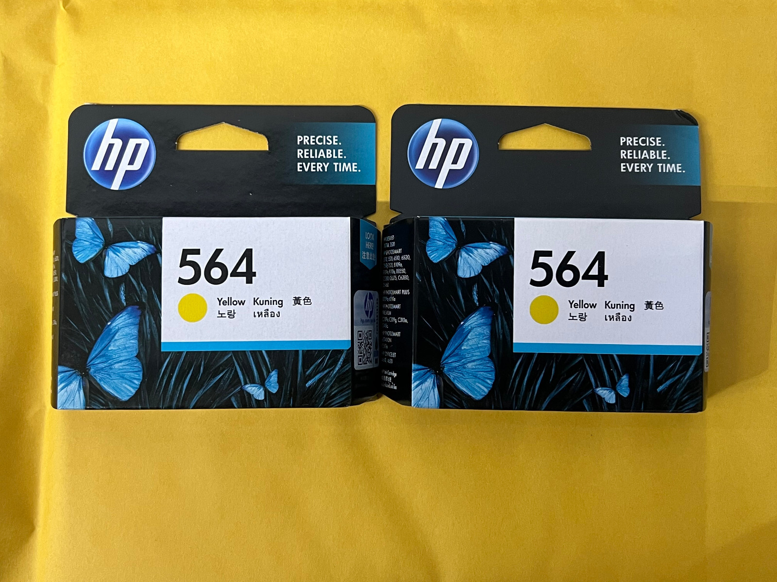 2pcs HP 564 Yellow in Retail Box