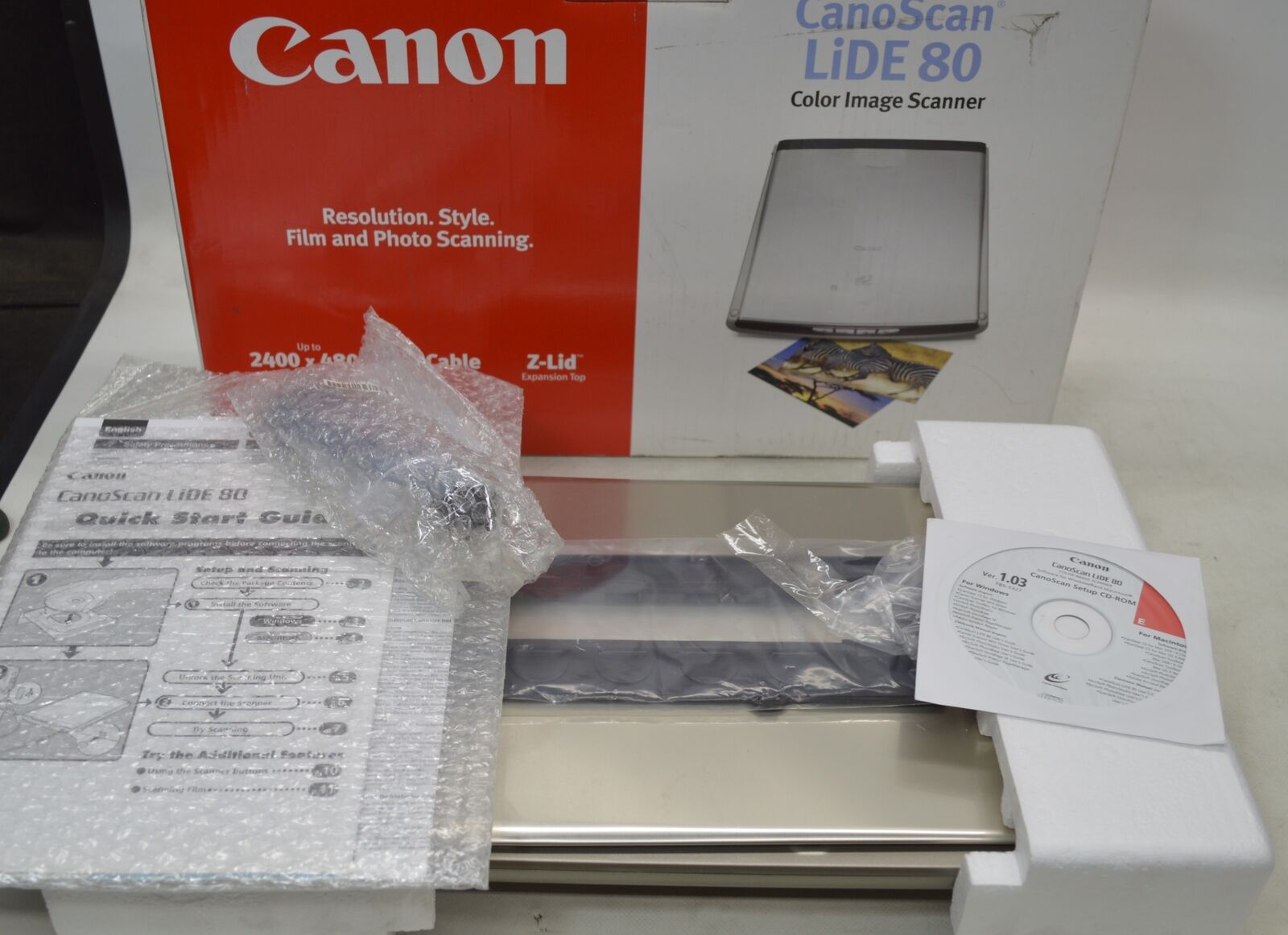 Canon CanoScan LiDE 80 35mm film CIS Color Image Scanner *New Unused*