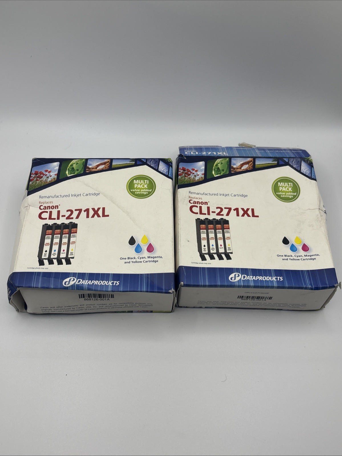Dataproducts Black/Cyan/Magenta/Yellow Ink Canon PGI-271XL 2 Pack