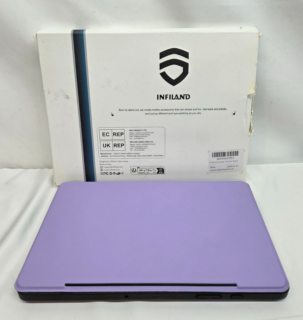 INFILAND Keyboard Case for Galaxy Tab A9 Plus/Slim, 11" - Purple