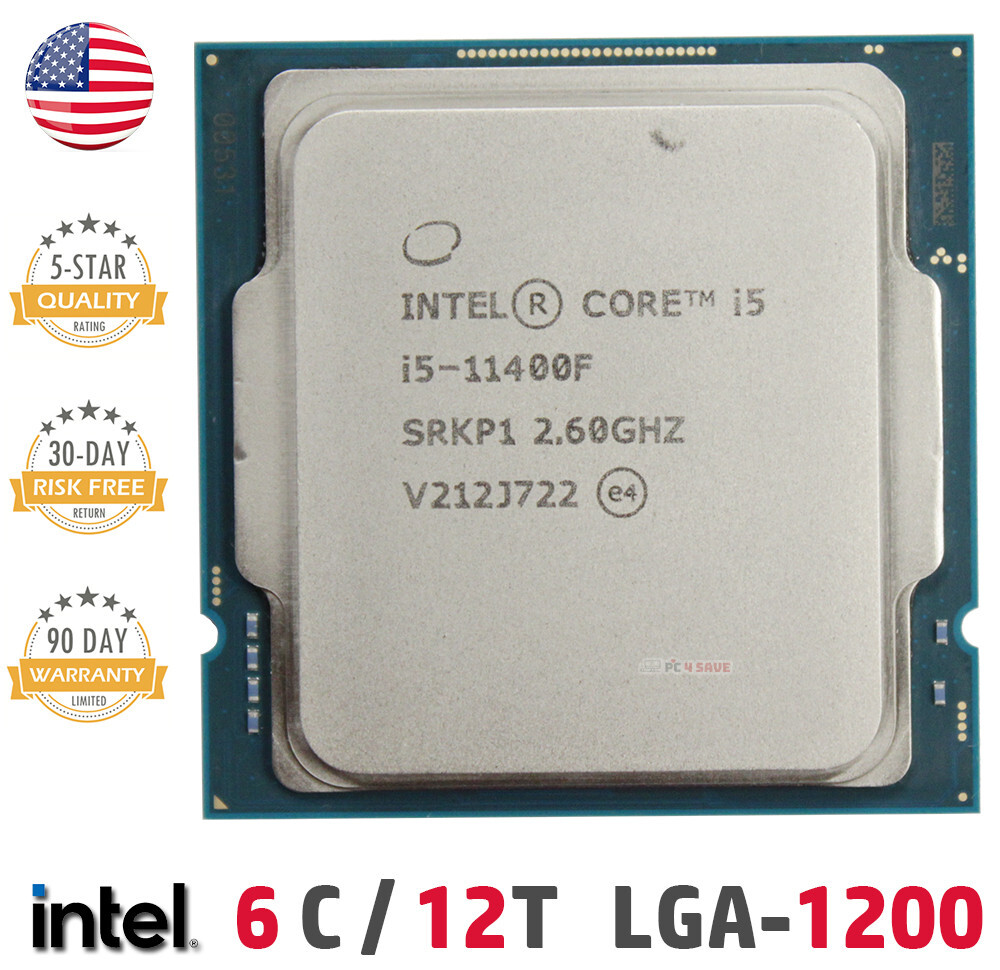 11th Gen Intel Core i5-11400F 2.60GHz 6-Core LGA1200 Desktop CPU Processor SRKP1