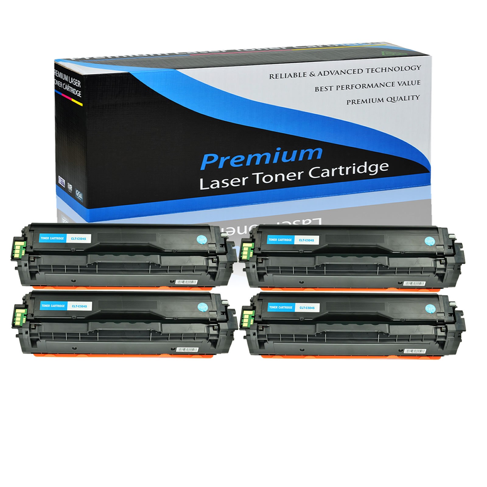 4 PK CLT-C504S C504S Cyan Toner Fits For Samsung CLX-4195FN CLX-4195FW CLP-415NW