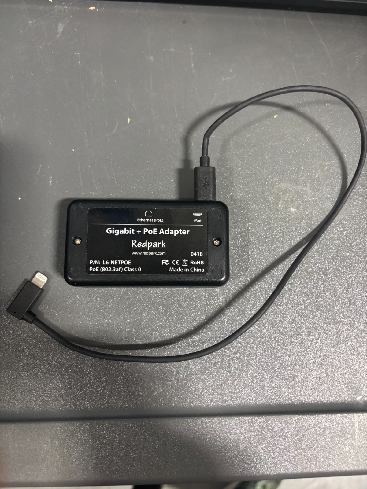 Redpark L6-NETPOR Gigabit + PoE Adapter For iPad