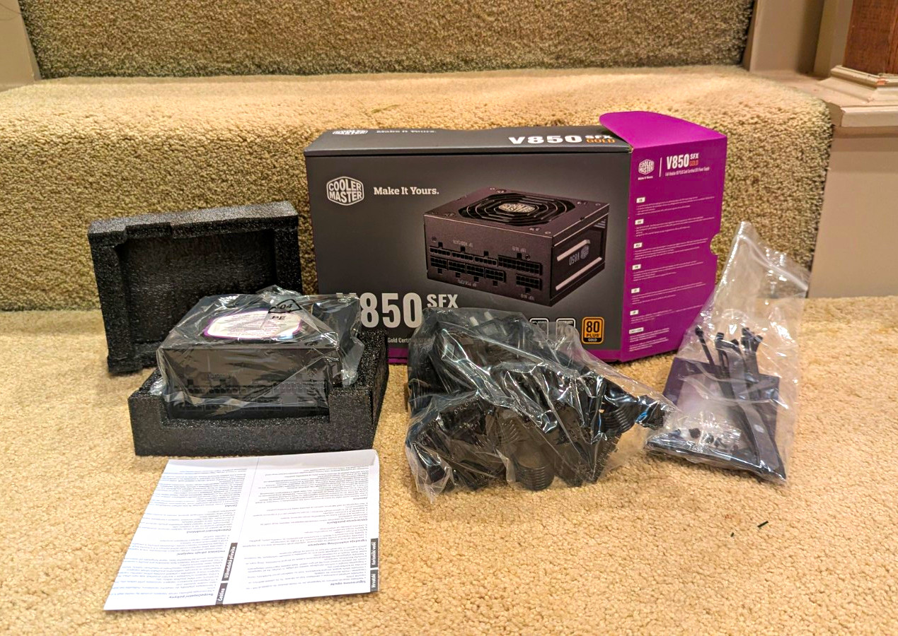 Cooler Master V850 SFX Gold 850W SFX Fully Modular 80 Plus Gold PSU w/ Cables