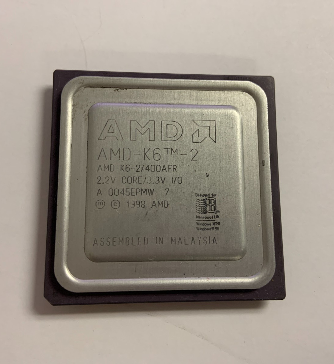 AMD AMD-K6-2/400AFR 400MHz/32KB/66MHz/100MHz Socket/Socket 7 PC CPU Processor