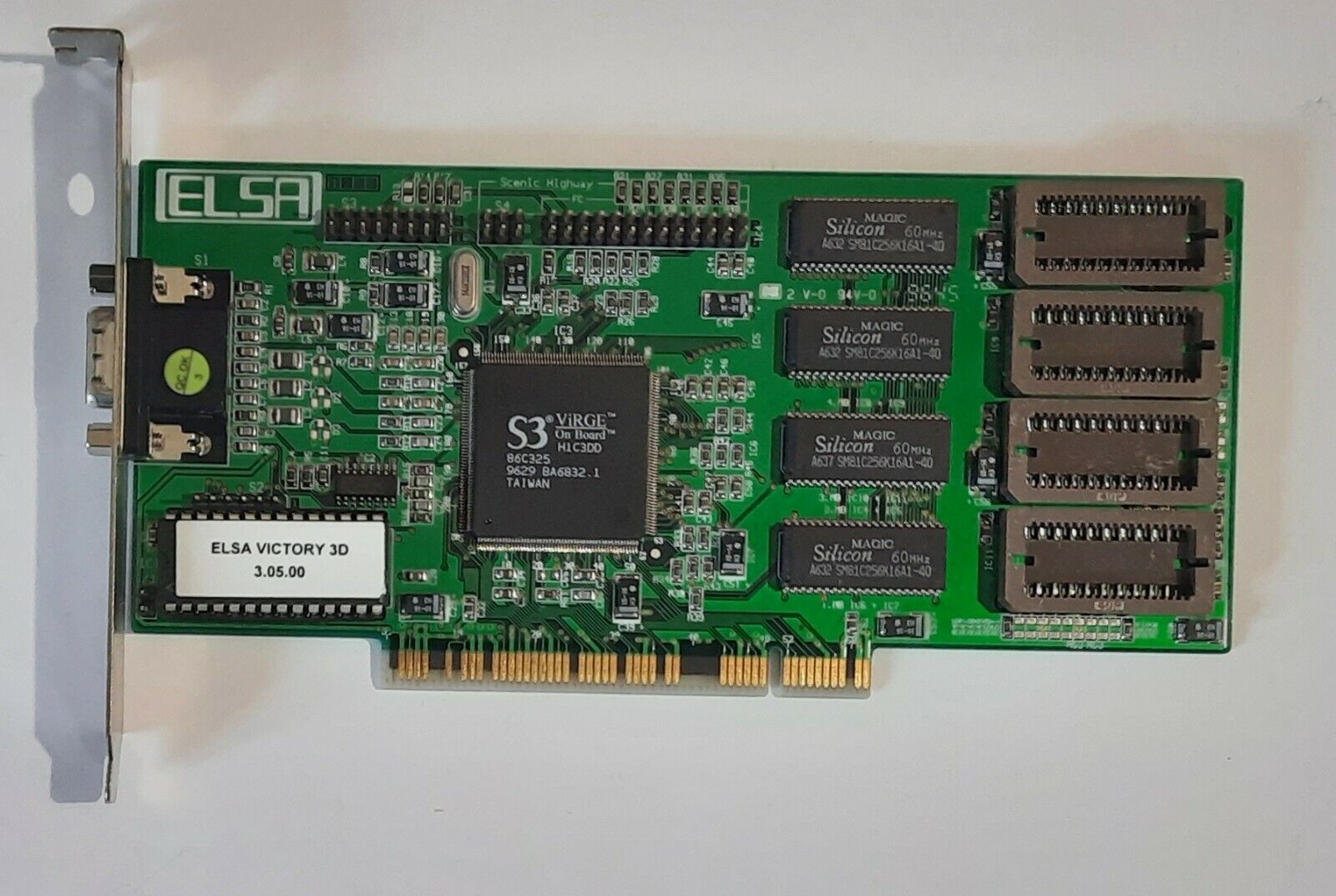 ELSA Victory 3D PCI Graphics Card (S3 ViRGE, 86C325, 2MB, Retro, 1996)