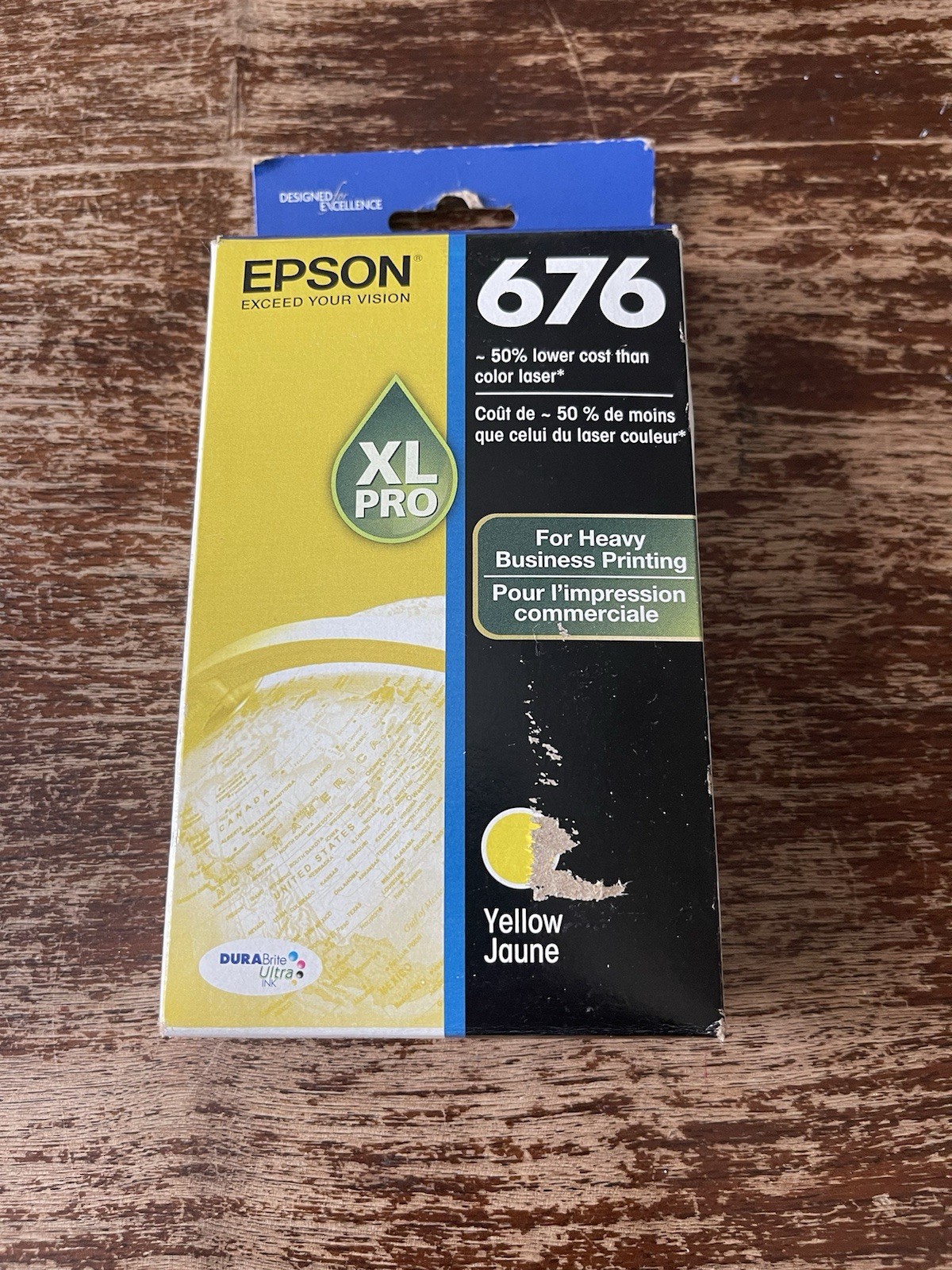 Epson 676XL Pro Yellow Ink Cartridge - NEW SEALED - Exp 12/2018