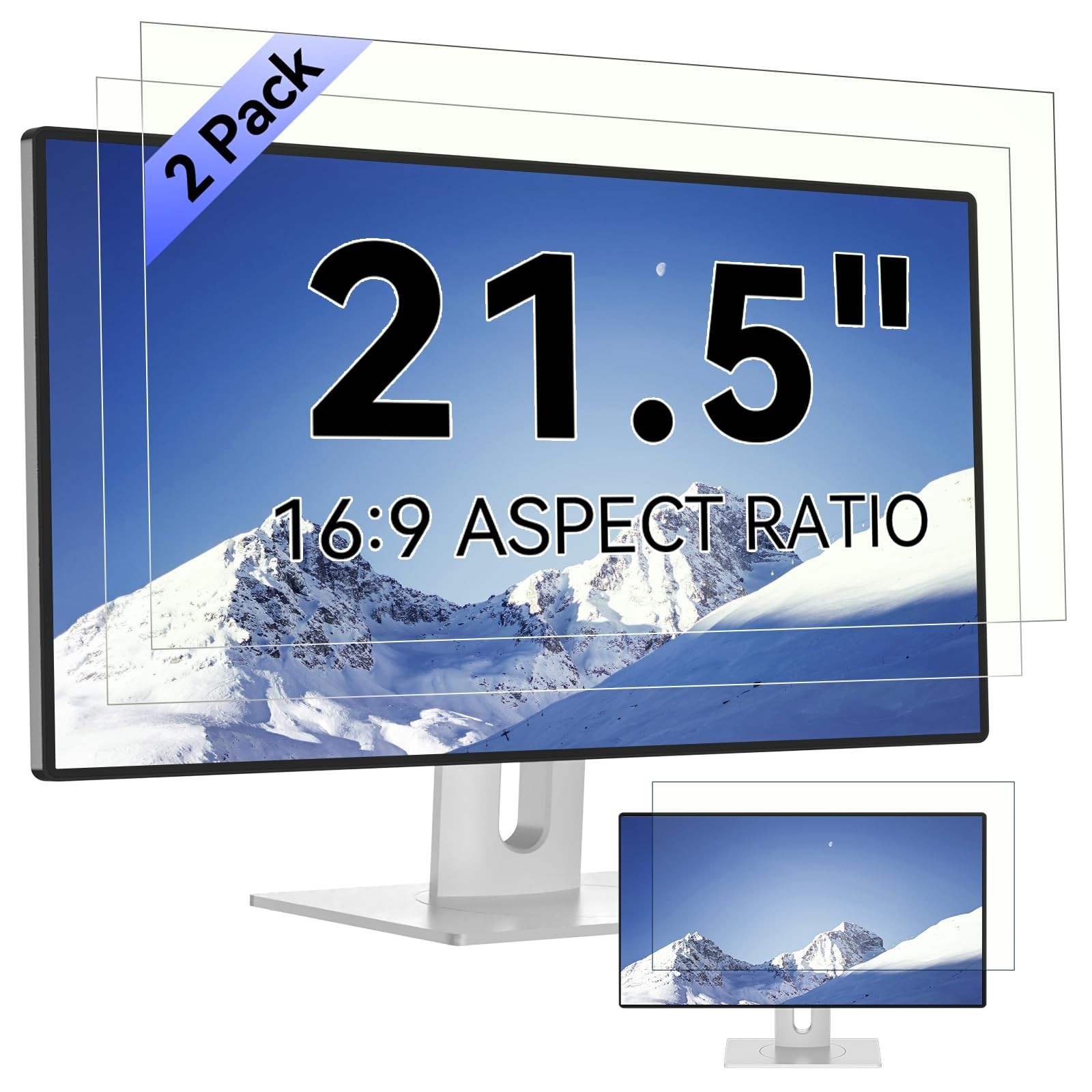 [2-Pack] 21.5 Inch Computer Blue Light Blocking Screen Protector for 16:9 Widesc