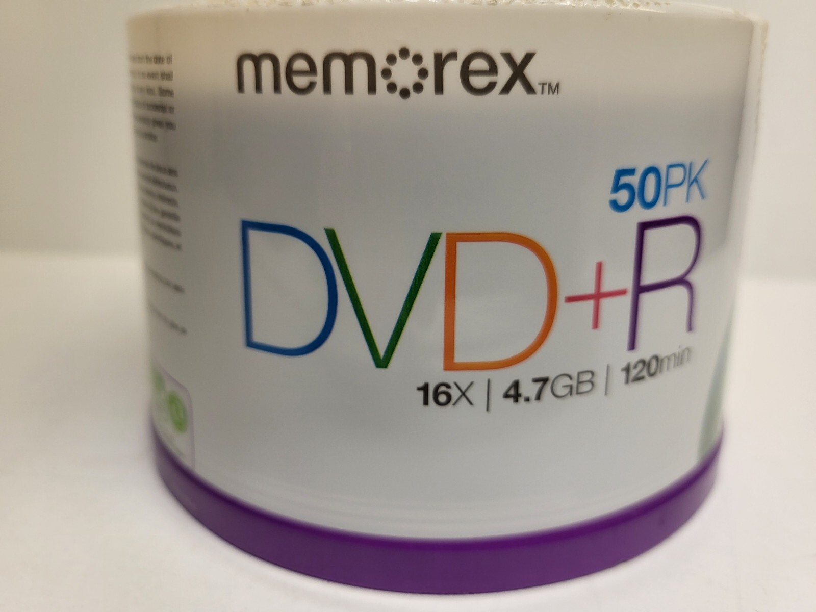 Memorex 50PK DVD+R 16X 4.7GB 120MIN  - BRAND NEW AND SEALED 