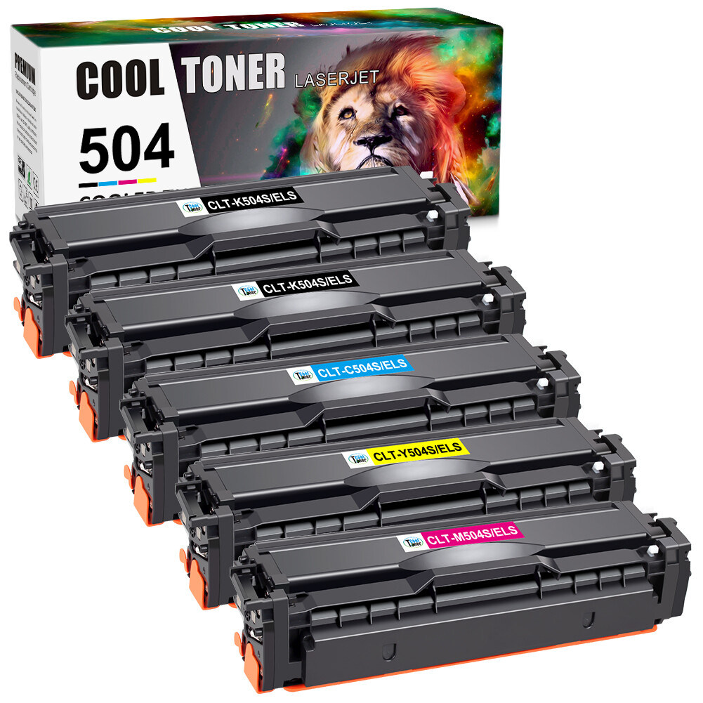 5 Pack CLT-K504S 504 Toner Cartridge Set for Samsung Sl-C1860FW Sl-C1810W C1810