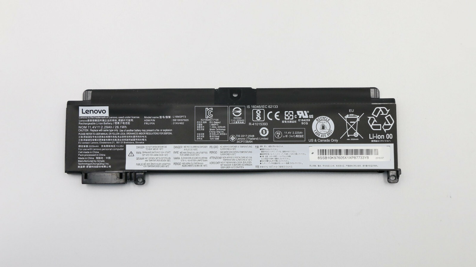 Brand New Original Lenovo Battery for T460s T470s FRU 01AV462