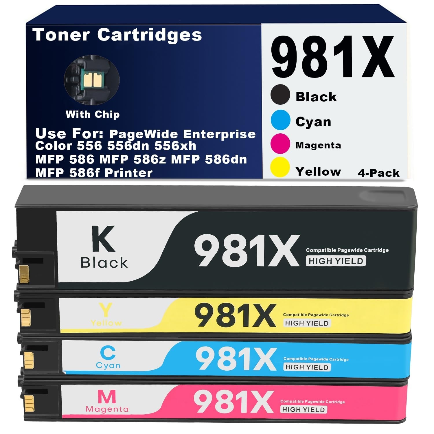 981 981X Ink Cartridges High Yield Compatible HP 981 Ink Cartridge use for HP 
