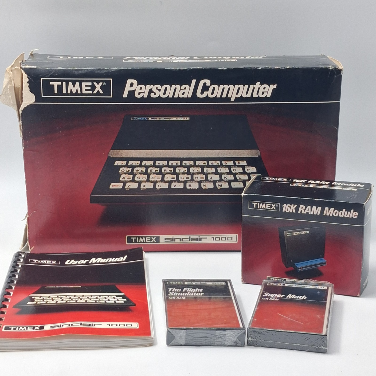 Timex Sinclair 1000 Personal Computer CIB W 2 New Games & 16K Ram Module