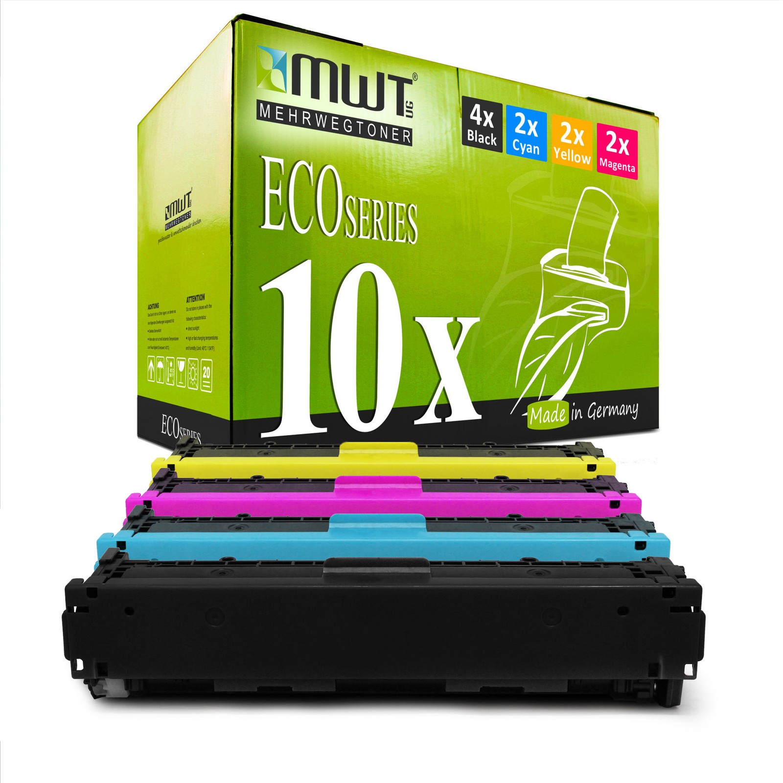 10x MWT ECO Compatible HP LaserJet Pro Toner Cartridge for CP-1523-n CM-1417-fnw