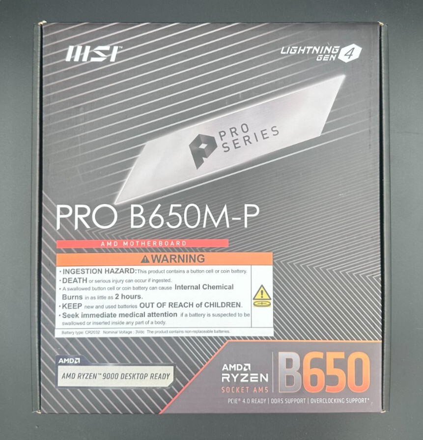 MSI Pro B650M-P AM5 mATX Motherboard, Ryzen 9000/7000