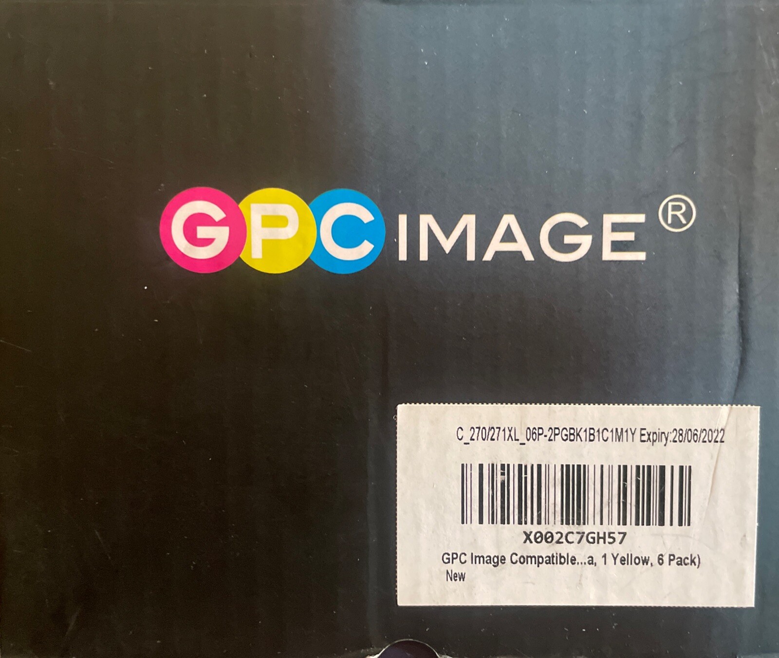 GPC Image Ink Cartridge Replacements (6) 3 Black 1 Blue 1 Red 1 Yellow