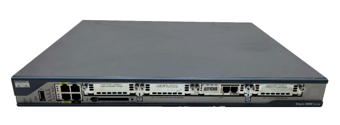 Cisco 2801 2x Fast Ethernet Modular Enterprise Router P/N: CISCO2801 V04 Tested