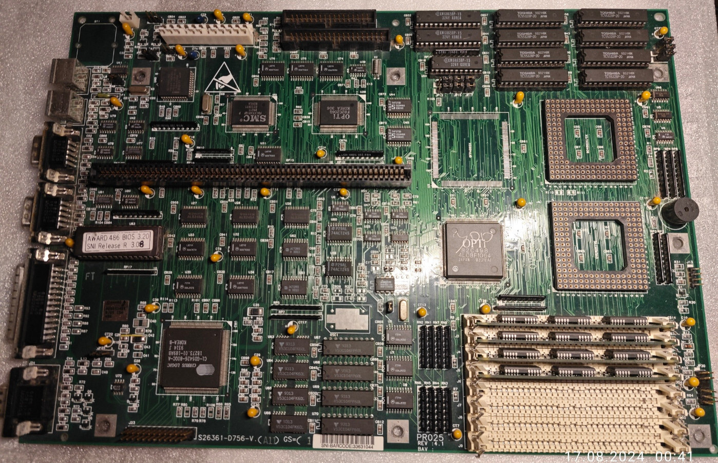 Socket 2 LPX SIEMENS NIXDORF S26361-D756-V PRO25 Rev 4.1 Motherboard & 4 MB