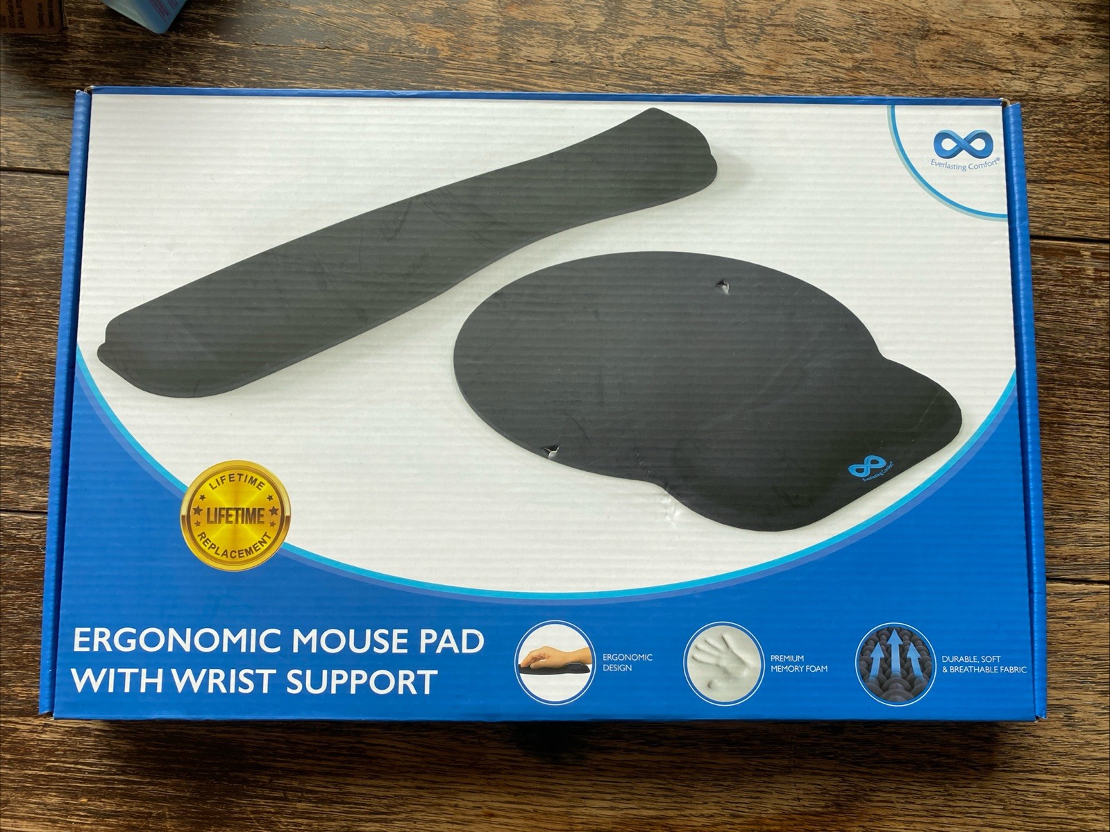 Wrist Rest with Ergonomic Mouse Pad - Memory Foam Desk Cushion BRAND NEW
