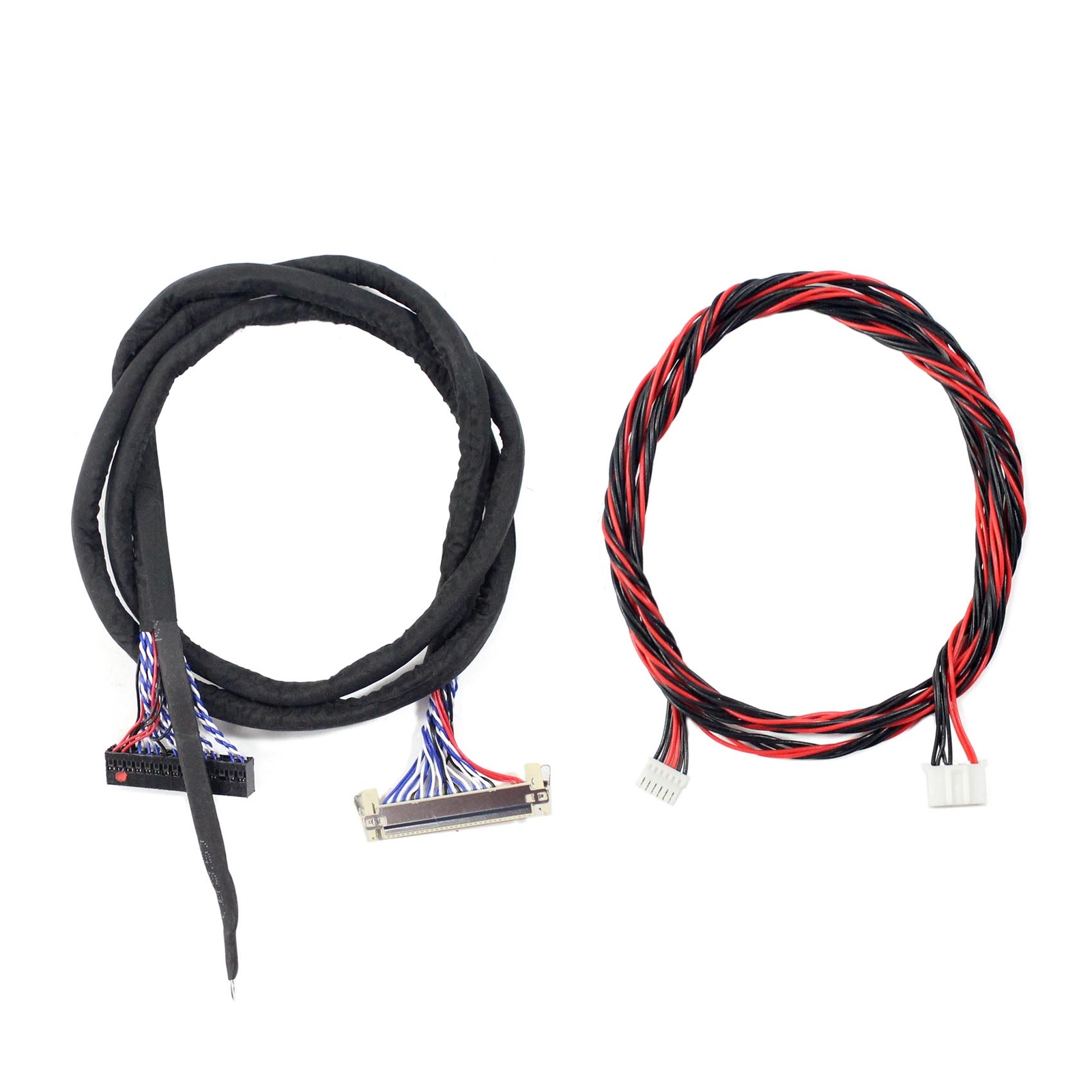 LCD Screen Cable FIX-30P 2ch 8bit 100cm With 6Pin 1.0mm Pitch Backlight Cable