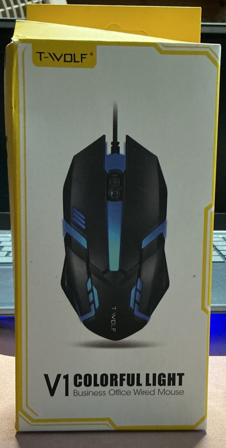 T-Wolf Stylish Optical Mouse V13 New In Box Unopened. 