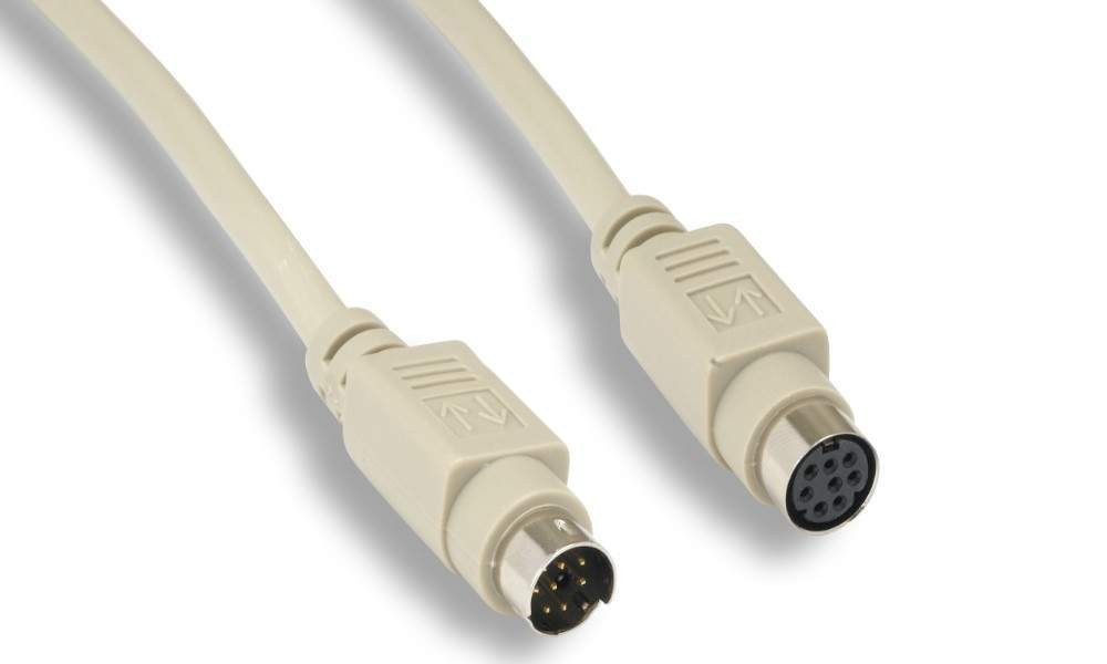 6FT Mini DIN 8 Pin Serial RS-232 Extension Cable 28AWG MDIN 8 Pin Male-Female