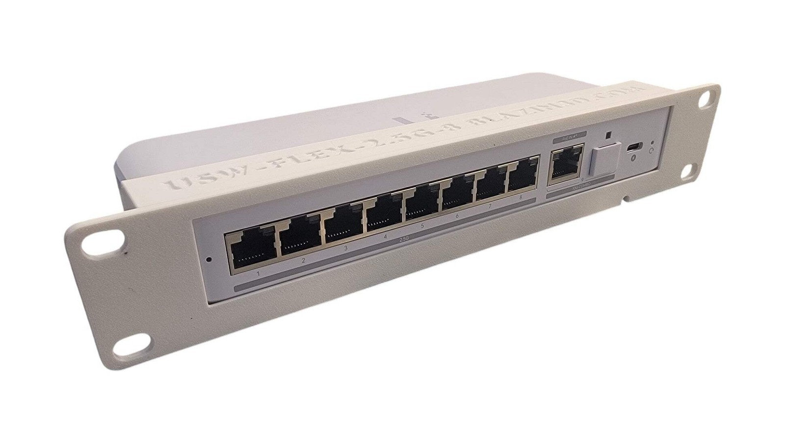 10-inch Network Rack Mount for Ubiquiti Flex 2.5G POE Switch USW-Flex-2.5G-8-PoE
