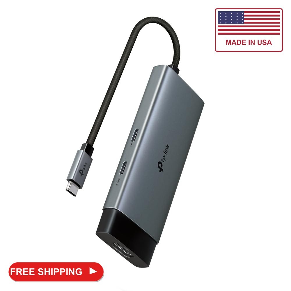 TP-Link USB C Hub 5-in-1 Multiport Adapter (UH5020C) | 4K@60Hz HDMI, 100W Power