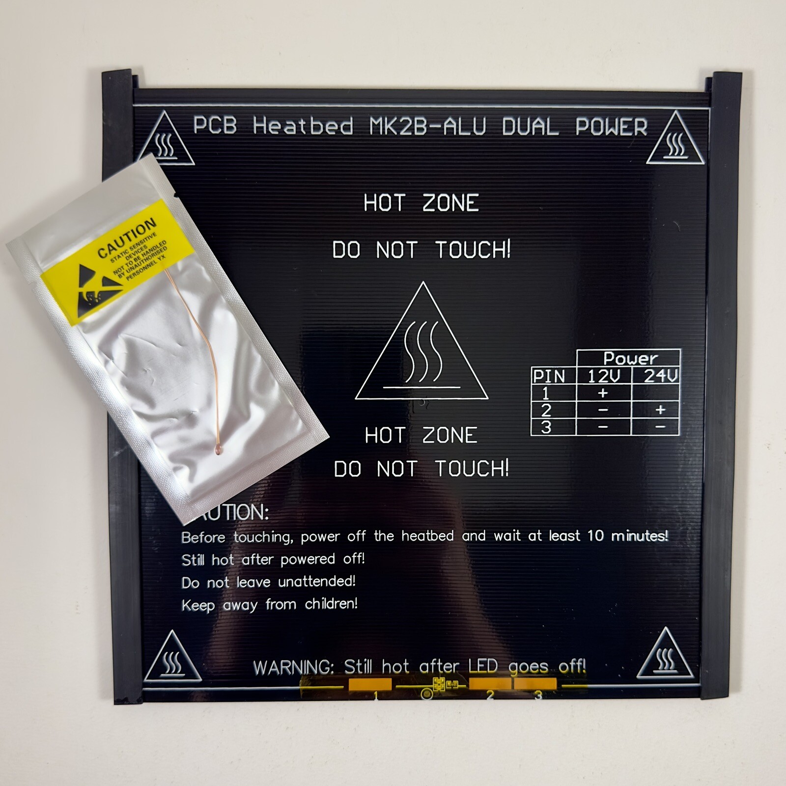 MK2B Heated Bed 8.4”x8.4” RepRap Aluminum Dual Power 12V 24V 3D Printer