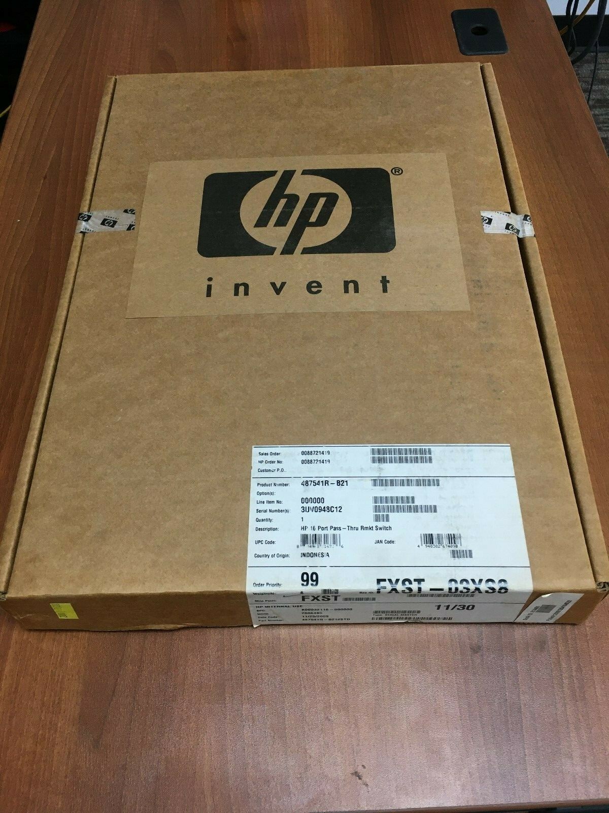 488454-001 aka 487541-B21 16 PORT Pass through module SWITCH BLc 