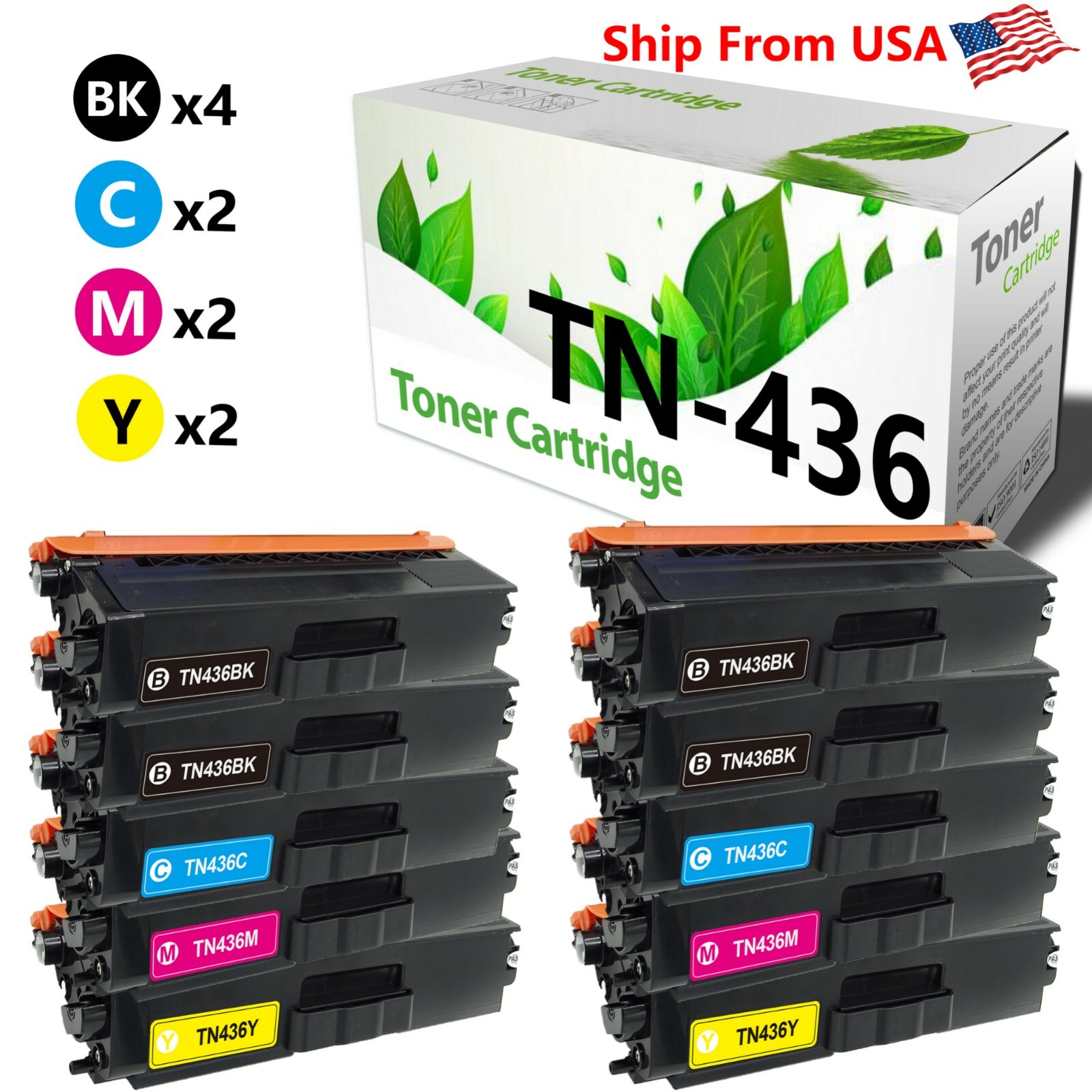 10PK TN436 TN-436 Toner Cartridge for HL-L8360CDW