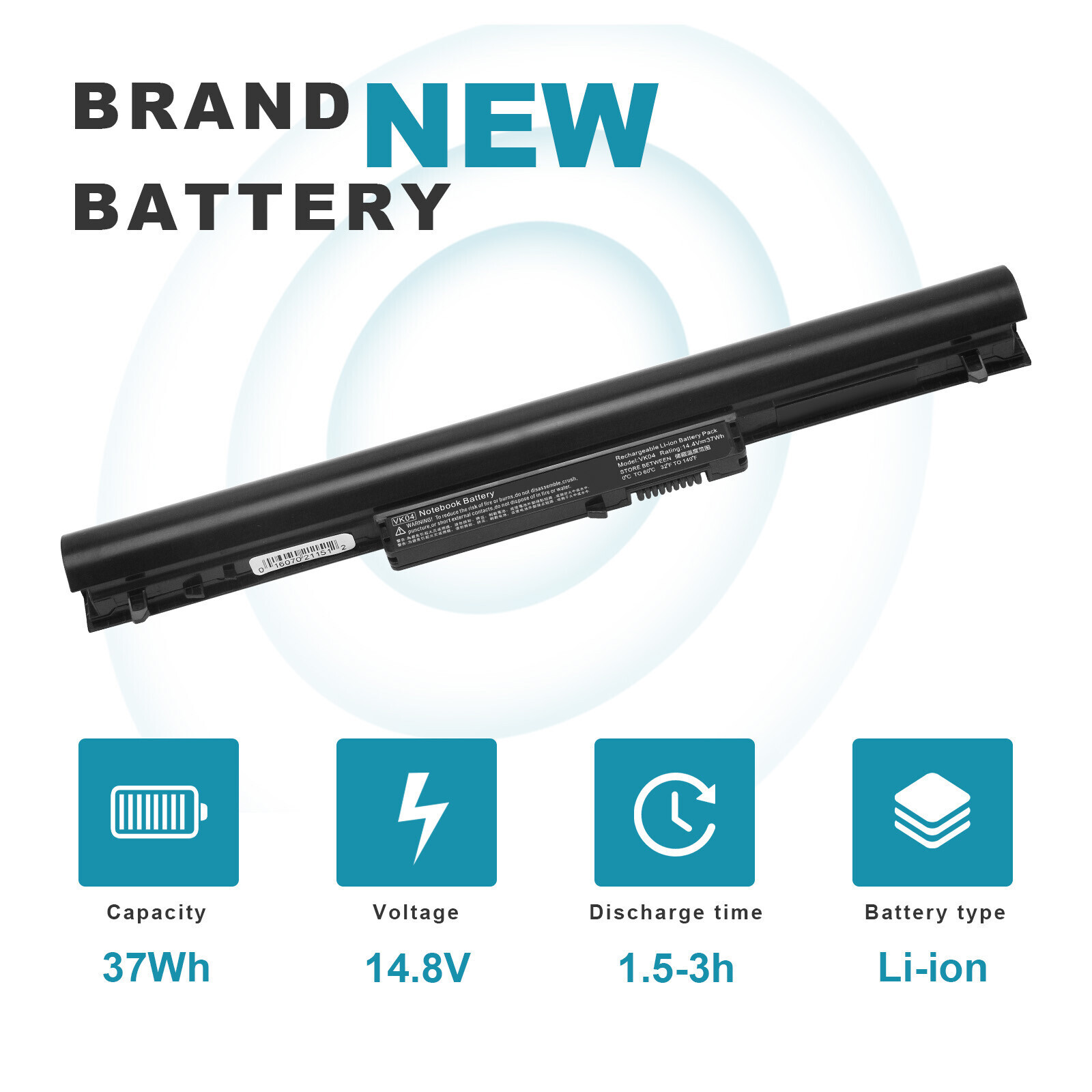 🧡LOT 694864-851 Battery For HP Pavilion Sleekbook 14 15 VK04 695192-001 2200mAh