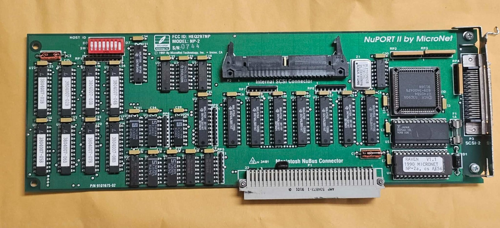 Rare Vintage MicroNet NuPORT II NP-2 NuBus Fast SCSI Card Apple Macintosh Mac II