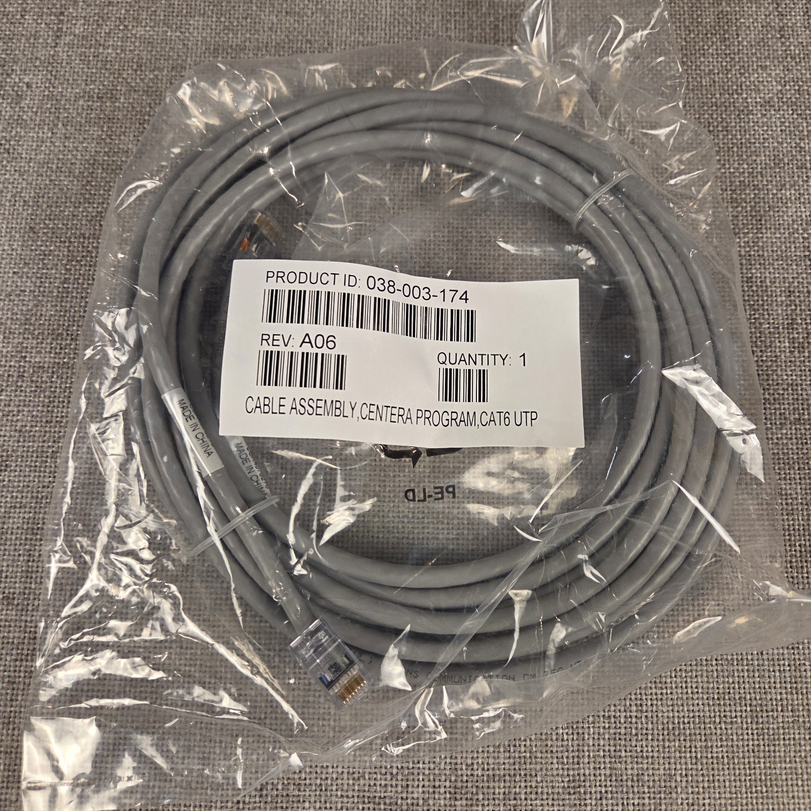 Lot Packs -CAT6 UTP Ethernet Patch Cable 15 Ft Gray- RJ45 - Nexans 038-003-174