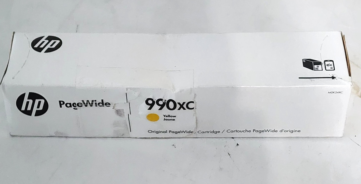 HP 990X Yellow High Yield Ink Cartridge M0K24XC 990XC New Sealed Box EXP 2026