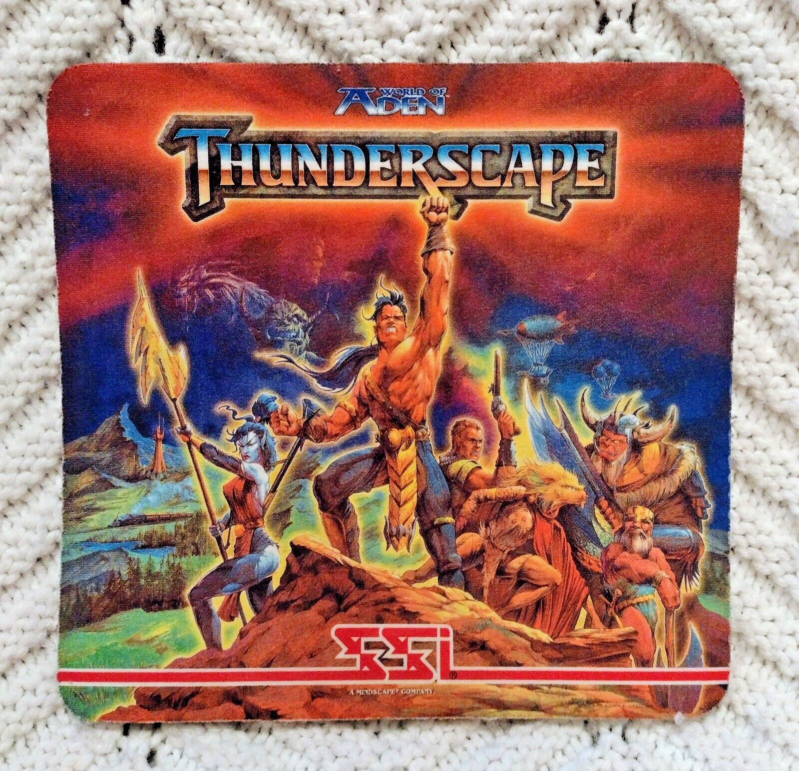 World of Aden: Thunderscape Mousepad Only Rare Vintage HTF